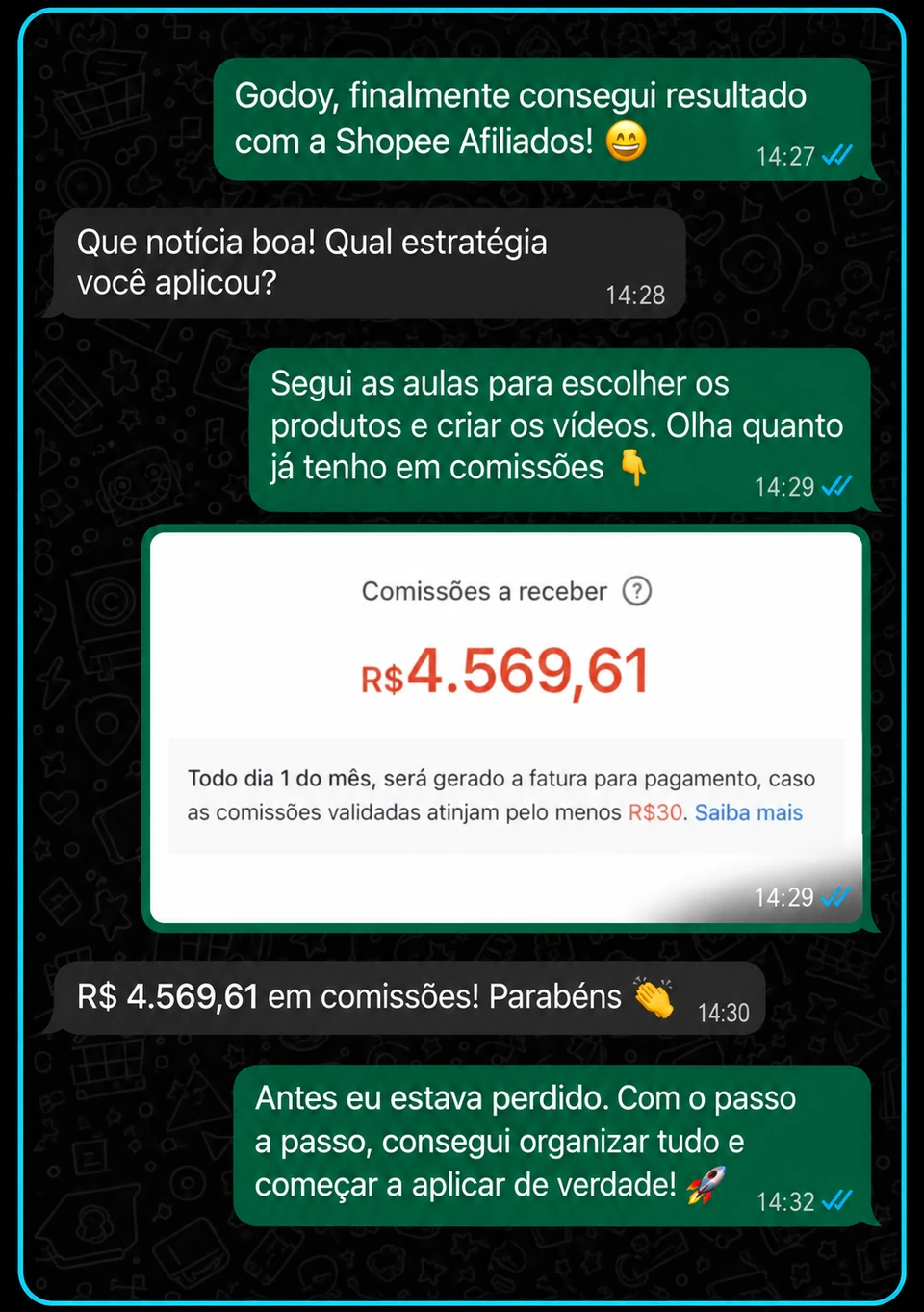 Depoimento sobre shopee